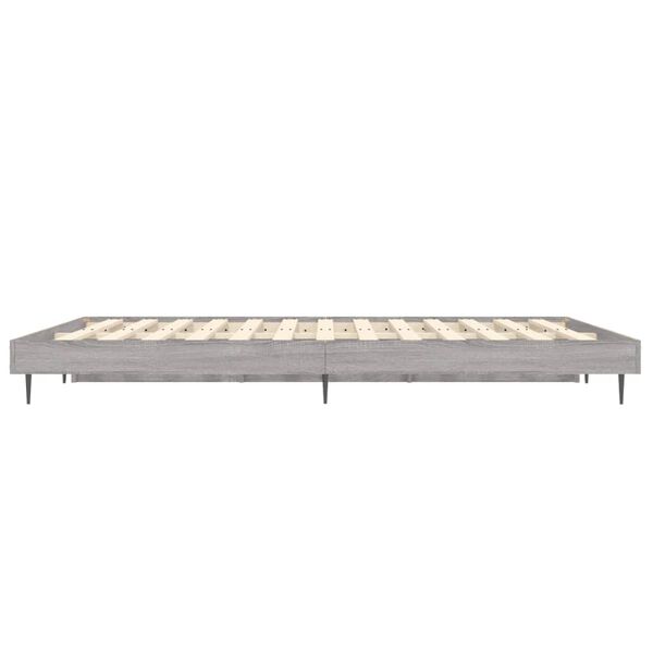 vidaXL Πλαίσιο Κρεβατιού Γκρι Sonoma 140x190 εκ. Επεξεργασμένο Ξύλο