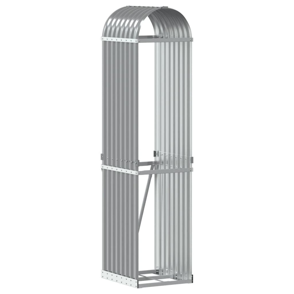 vidaXL Ξυλοθήκη Ανοιχτό Γκρι 40x45x170 εκ. από Γαλβανισμένο Ατσάλι
