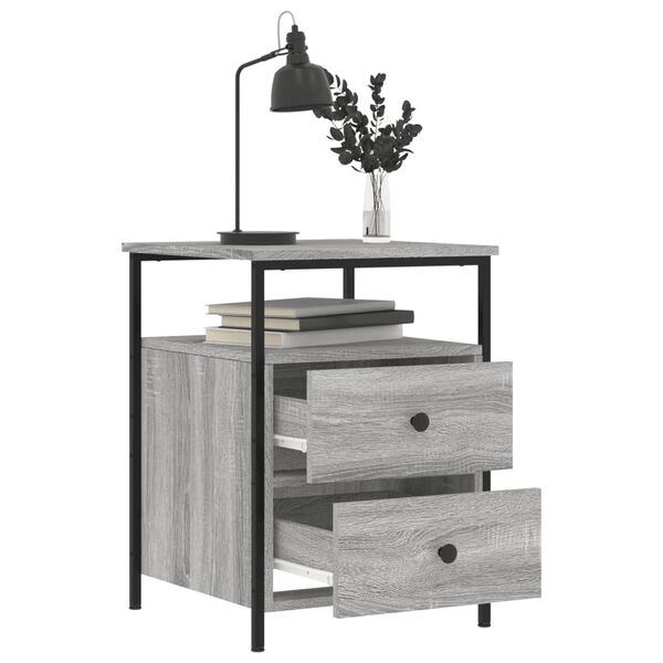 vidaXL Κομοδίνο Γκρι Sonoma 44 x 45 x 60 εκ. από Επεξεργασμένο Ξύλο