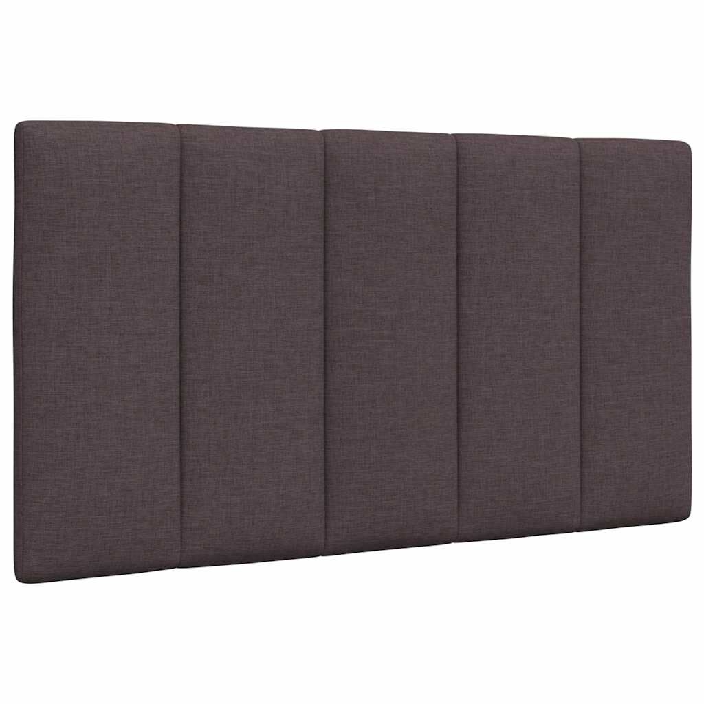 vidaXL Κρεβάτι με Στρώμα Σκούρο Καφέ 90x200 εκ. Υφασμάτινο