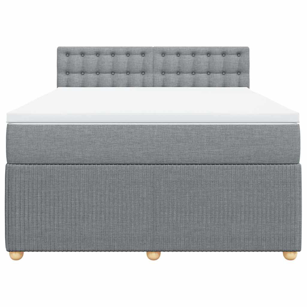 vidaXL Κρεβάτι Boxspring με Στρώμα Αν. Πράσινο 160x200εκ Υφασμάτινο