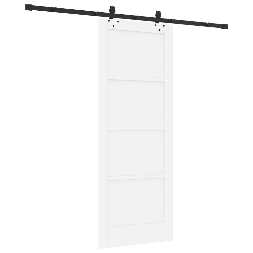 vidaXL Σετ Συρόμενης Πόρτας ORKDAL Λευκό και μαύρο 78 x 202 εκ.
