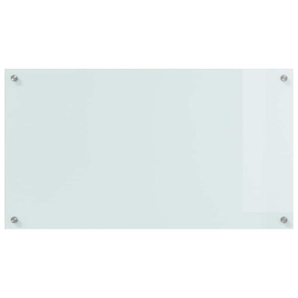 vidaXL Πίσω Πάνελ Κουζίνας Λευκό 90 x 50 cm σκληρυμένο γυαλί