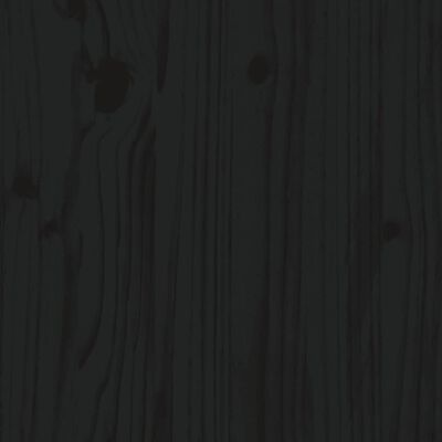 vidaXL Ντουλάπι Τοίχου Μαύρο 80 x 30 x 30 εκ. από Μασίφ Ξύλο Πεύκου