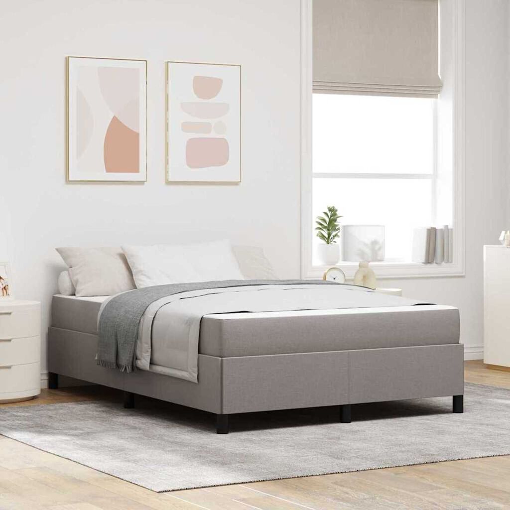 vidaXL Κρεβάτι με ελατήρια Ταμπά και Μαύρο 160 x 200 cm