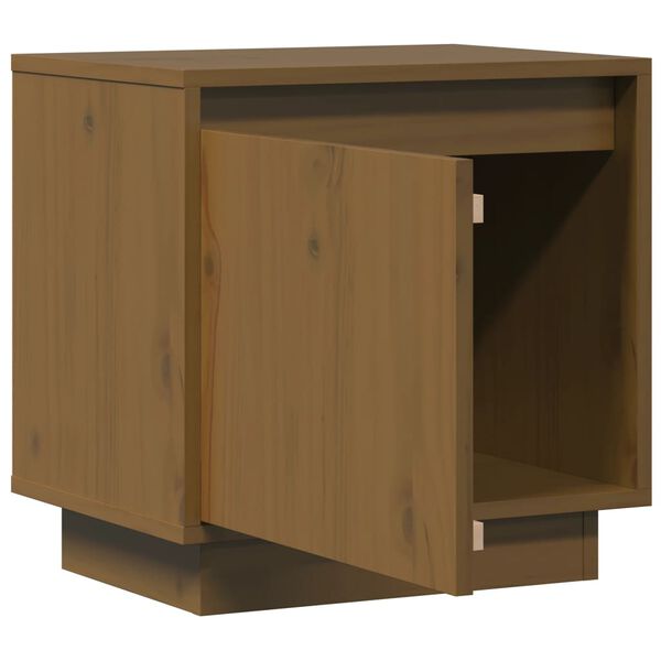 vidaXL Κομοδίνο 2 τεμ. Καφέ Μελί 40 x 30 x 40 εκ από Μασίφ Ξύλο Πεύκου
