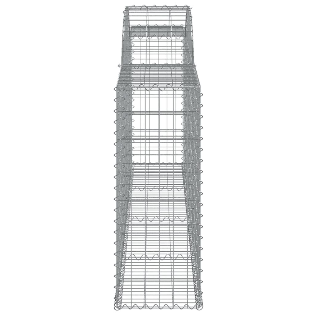 vidaXL Συρματοκιβώτια Τοξωτά 9 τεμ. 300x30x80/100 εκ. Γαλβαν. Ατσάλι