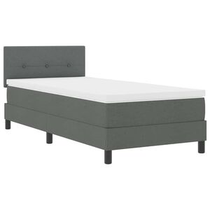 vidaXL Κρεβάτι box spring με στρώμα Σκούρο Γκρι 80 x 200 cm ύφασμα