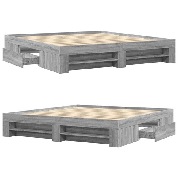 vidaXL Πλαίσιο κρεβατιού χωρίς στρώμα 180x200 εκ. Επεξεργασμένο Ξύλο