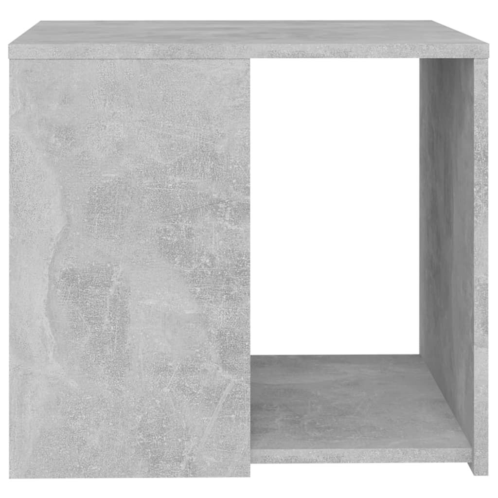 vidaXL Τραπέζι Βοηθητικό Γκρι Σκυροδέματος 50x50x45 εκ. Επεξ. Ξύλο