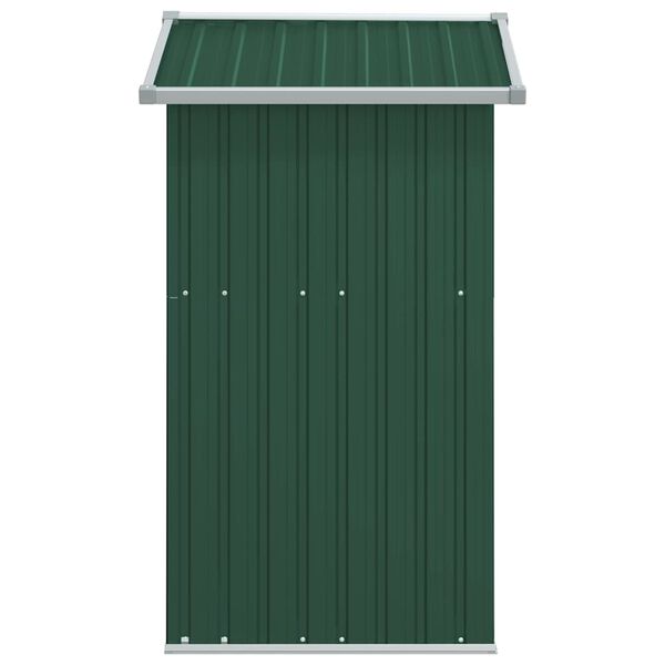 vidaXL Αποθήκη Κήπου Πράσινη 126x97,5x177 εκ. Γαλβανισμένο Ατσάλι