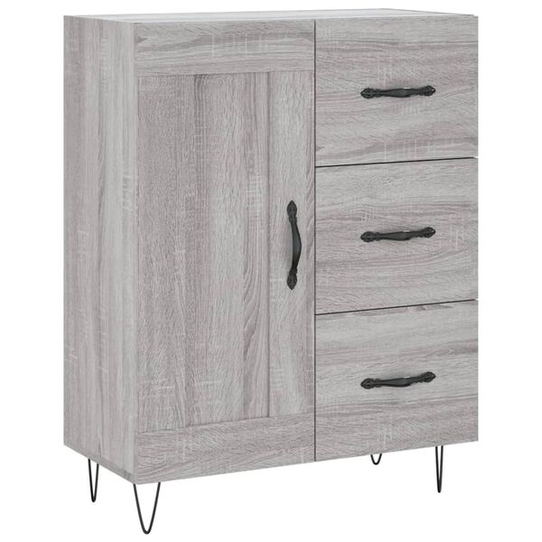 vidaXL Ντουλάπι Γκρι Sonoma 69,5 x 34 x 90 εκ. από Επεξεργασμένο Ξύλο