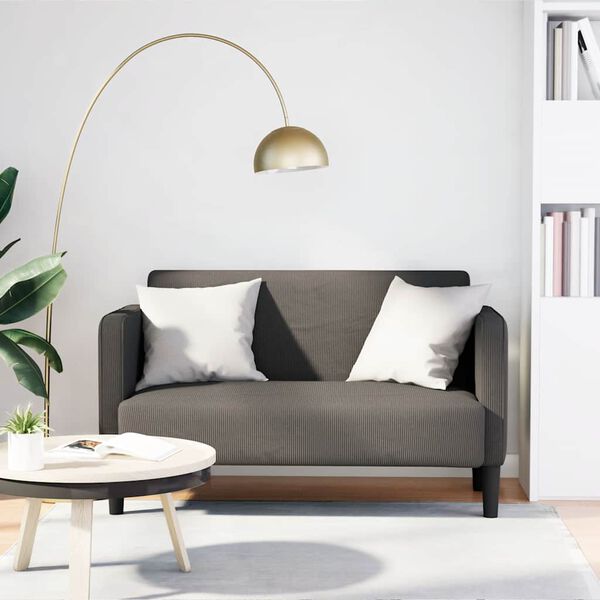 vidaXL &kappa;&alpha;&nu;&alpha;&pi;έ&sigmaf; Loveseat &alpha;&nu;&omicron;&iota;&chi;&tau;ό &gamma;&kappa;&rho;&iota; 109 cm Corduroy ύ&phi;&alpha;&sigma;&mu;&alpha;
