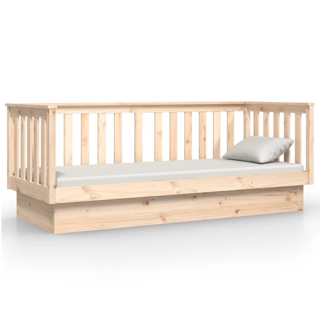 vidaXL Κρεβάτι ημέρας χωρίς στρώμα 75x190 cm Στερεό ξύλο πεύκο
