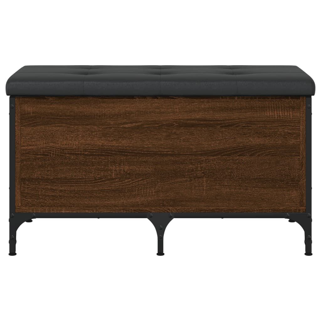 vidaXL Παγκάκι Αποθήκευσης Καφέ Δρυς 82x42x45 εκ. από Επεξ. Ξύλο