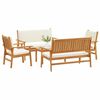 vidaXL Σετ Καναπέ Κήπου 5 pcs Καφέ 75 x 45 x 38 εκ. Μασίφ ξύλο ακακίας