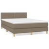 vidaXL &Kappa;&rho;&epsilon;&beta;ά&tau;&iota; Boxspring &mu;&epsilon; &Sigma;&tau;&rho;ώ&mu;&alpha; Taupe 140x200 &epsilon;&kappa;. &Upsilon;&phi;&alpha;&sigma;&mu;ά&tau;&iota;&nu;&omicron;