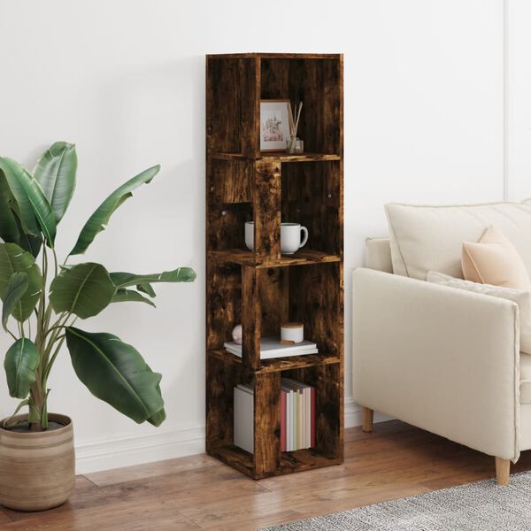 vidaXL Γωνιακό Έπιπλο Καπνιστή δρυς 33x33x132 εκ. από Επεξεργ. Ξύλο