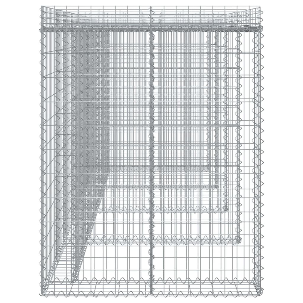 vidaXL Συρματοκιβώτιο Τοίχου Κάδου Απορ. 350x91x120 εκ Γαλβαν. Σίδηρος