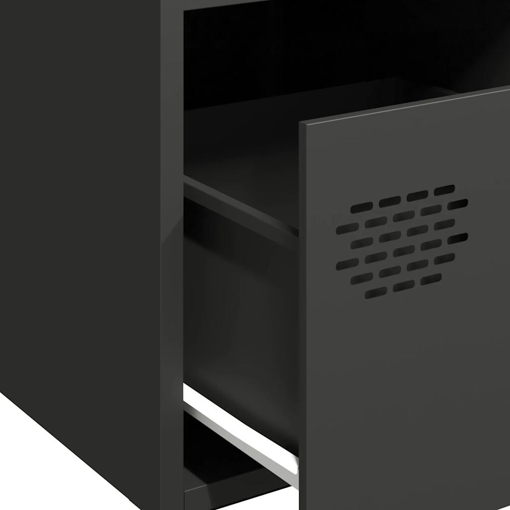 vidaXL Ντουλάπι Μαύρο 35x39x73,5 εκ. από Χάλυβα Ψυχρής Έλασης