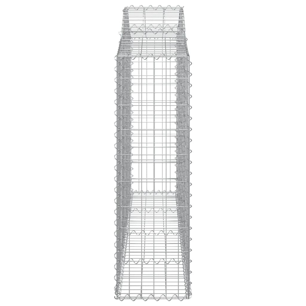vidaXL Συρματοκιβώτια Τοξωτά 5 τεμ. 200x30x100/120 εκ. Γαλβαν. Ατσάλι