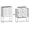 vidaXL Highboard Ροζ 68x39x107 cm Ατσάλι