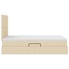 vidaXL Κρεβάτι Αποθήκης με στρώμα Κρέμ 120 x 200 cm Τεχνητό Δέρμα