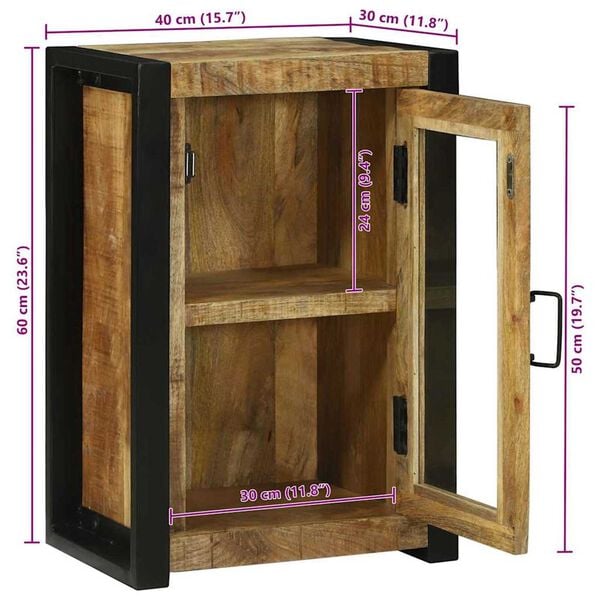 vidaXL Ντουλάπα Μπάνιου Καφέ 40 x 30 x 60 cm Μασίφ ξύλο μάνγκο