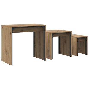 vidaXL &Tau;&rho;&alpha;&pi;&epsilon;&zeta;ά&kappa;&iota; &sigma;&alpha;&lambda;&omicron;&nu;&iota;&omicron;ύ 3 pcs Artisan Oak &Epsilon;&pi;&epsilon;&xi;&epsilon;&rho;&gamma;&alpha;&sigma;&mu;έ&nu;&omicron; &xi;ύ&lambda;&omicron;