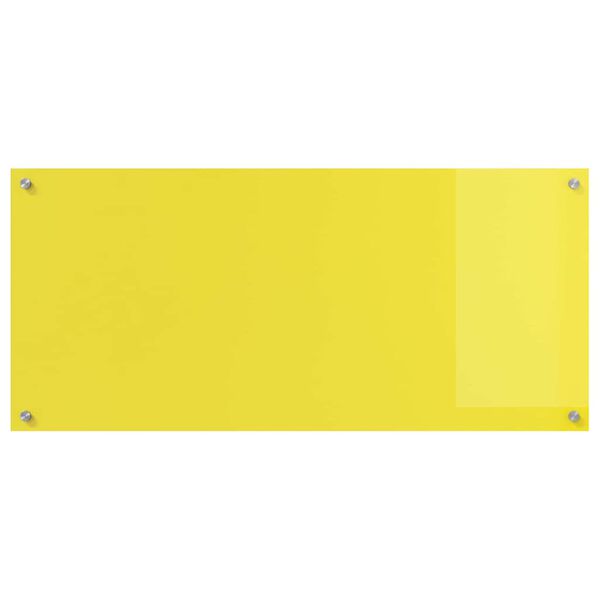vidaXL Πίσω Πάνελ Κουζίνας 2 pcs Κίτρινο 110 x 50 cm σκληρυμένο γυαλί