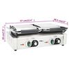 vidaXL Τοστιέρα Διπλή Ραβδωτή Panini 3600 W 57 x 30,5 x 20 εκ.