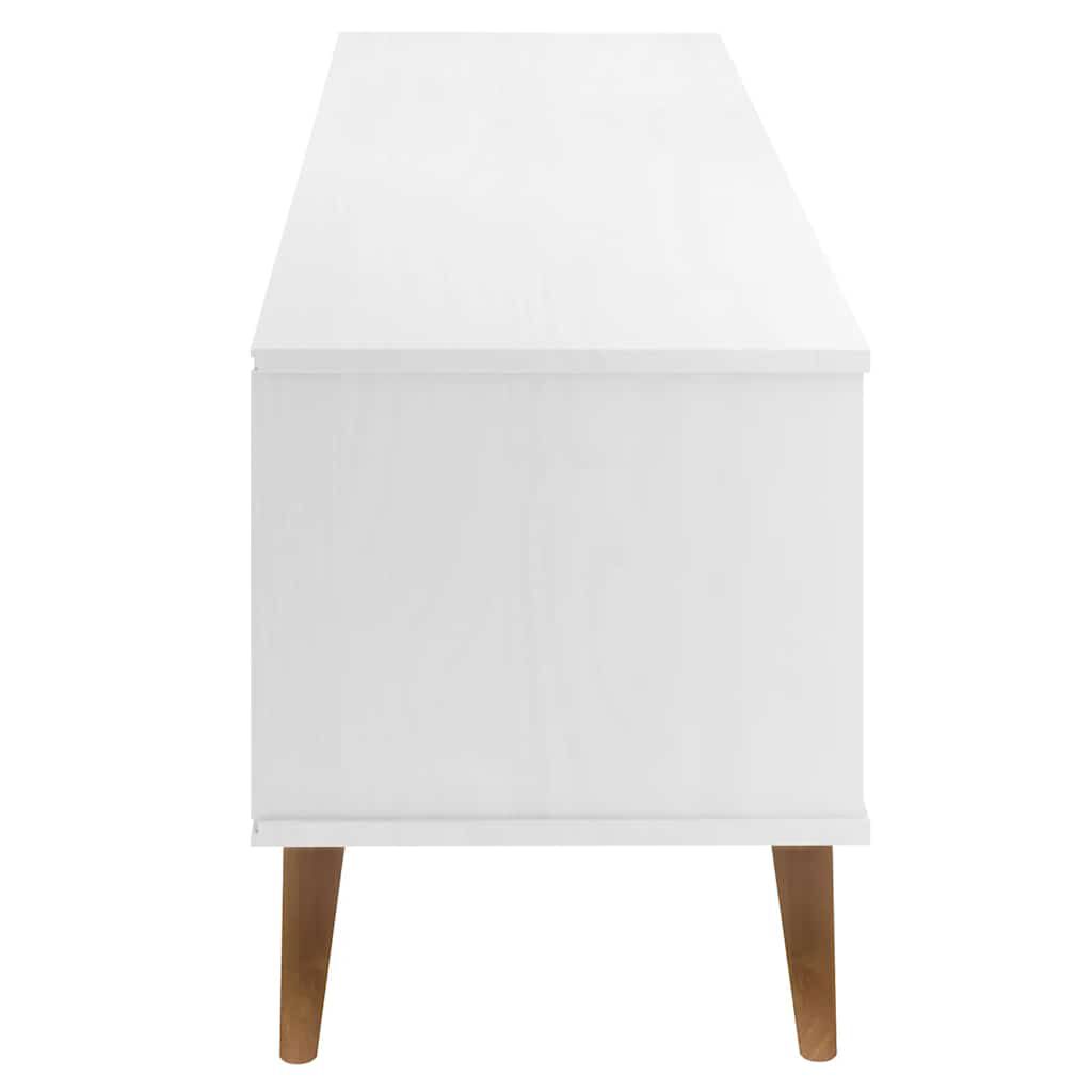 vidaXL Έπιπλο Τηλεόρασης MOLDE Λευκό 158x40x49 εκ. Μασίφ Ξύλο Πεύκου