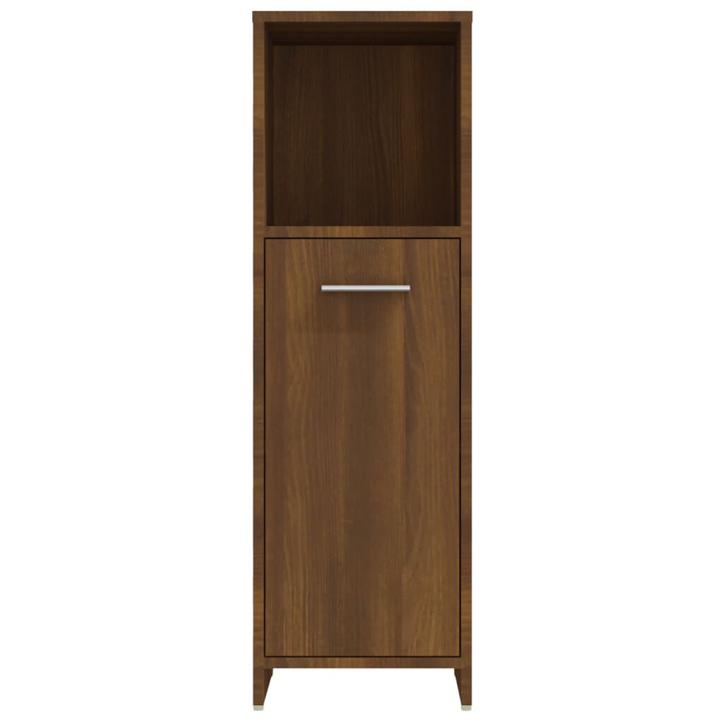 vidaXL Ντουλάπι Μπάνιου Καφέ Δρυς 30x30x95 εκ. Επεξεργασμένο Ξύλο