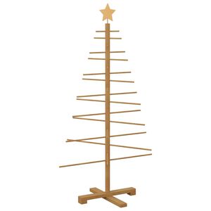 vidaXL Ξύλινο Χριστουγεννιάτικο Δέντρο με βάση Καφέ 125 cm Μπαμπού