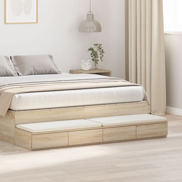 vidaXL Συρτάρια κρεβατιού με συρτάρι Sonoma Δρυς 160 x 36.5 x 16.5 εκ