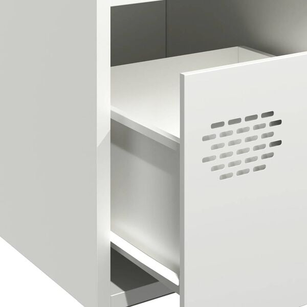 vidaXL Ντουλάπι Λευκό 35x39x73,5 εκ. από Χάλυβα Ψυχρής Έλασης