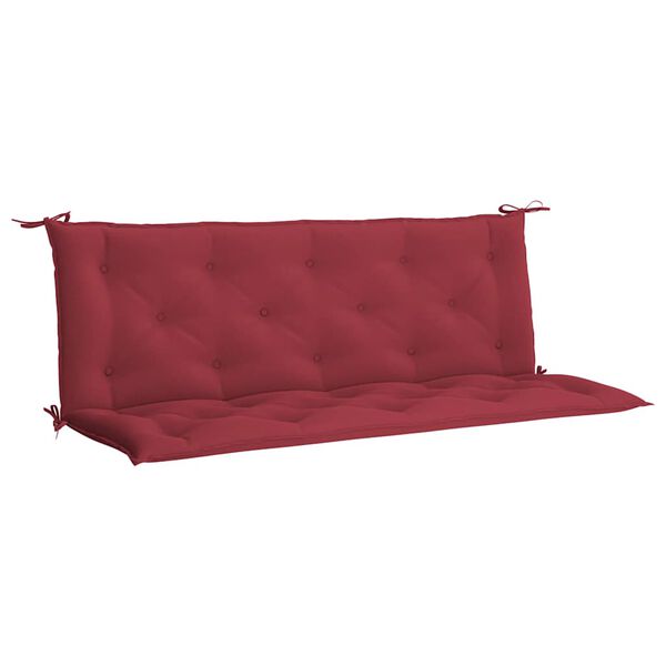 vidaXL Μαξιλάρι Πάγκου Κήπου Μπορντό 150x(50+50)x7 εκ. Ύφασμα Oxford