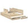 vidaXL Κρεβάτι με αποθηκευτικό χώρο με συρτάρι Δρύς Sonoma 140 cm