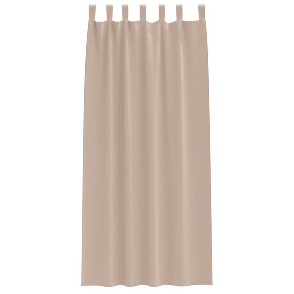 vidaXL Κουρτίνες με κουρτίνες 2 pcs Taupe 245 x 140 εκ. Πολυεστέρας