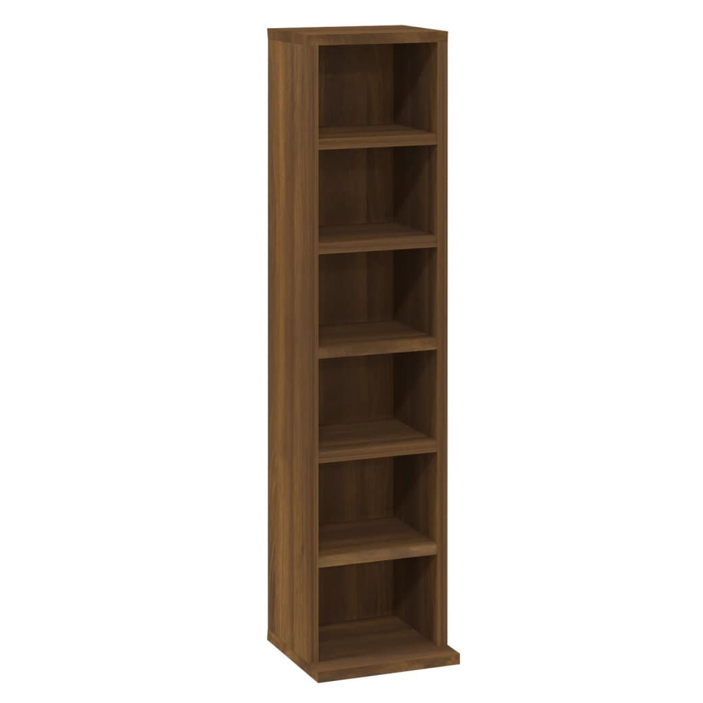 vidaXL Έπιπλο για CD Καφέ Δρυς 21 x 20 x 88 εκ. από Επεξεργασμένο Ξύλο