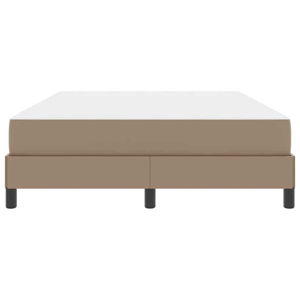vidaXL Κρεβάτι με στρώμα Καπουτσίνο 160 x 200 cm Τεχνητό δέρμα