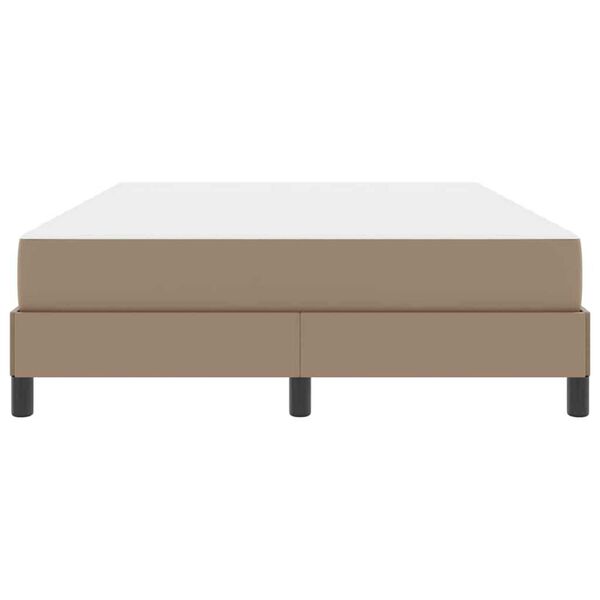 vidaXL Κρεβάτι με στρώμα Καπουτσίνο 160 x 200 cm Τεχνητό δέρμα