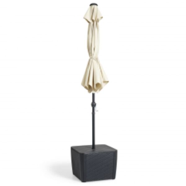 Keter Τραπεζάκι Κήπου Luzon Plus με Θέση για Ομπρέλα Χρώμα Γραφίτη