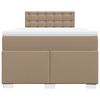 vidaXL Κρεβάτι Boxspring με Στρώμα Καπουτσίνο 120x190εκ.από Συνθ.Δέρμα