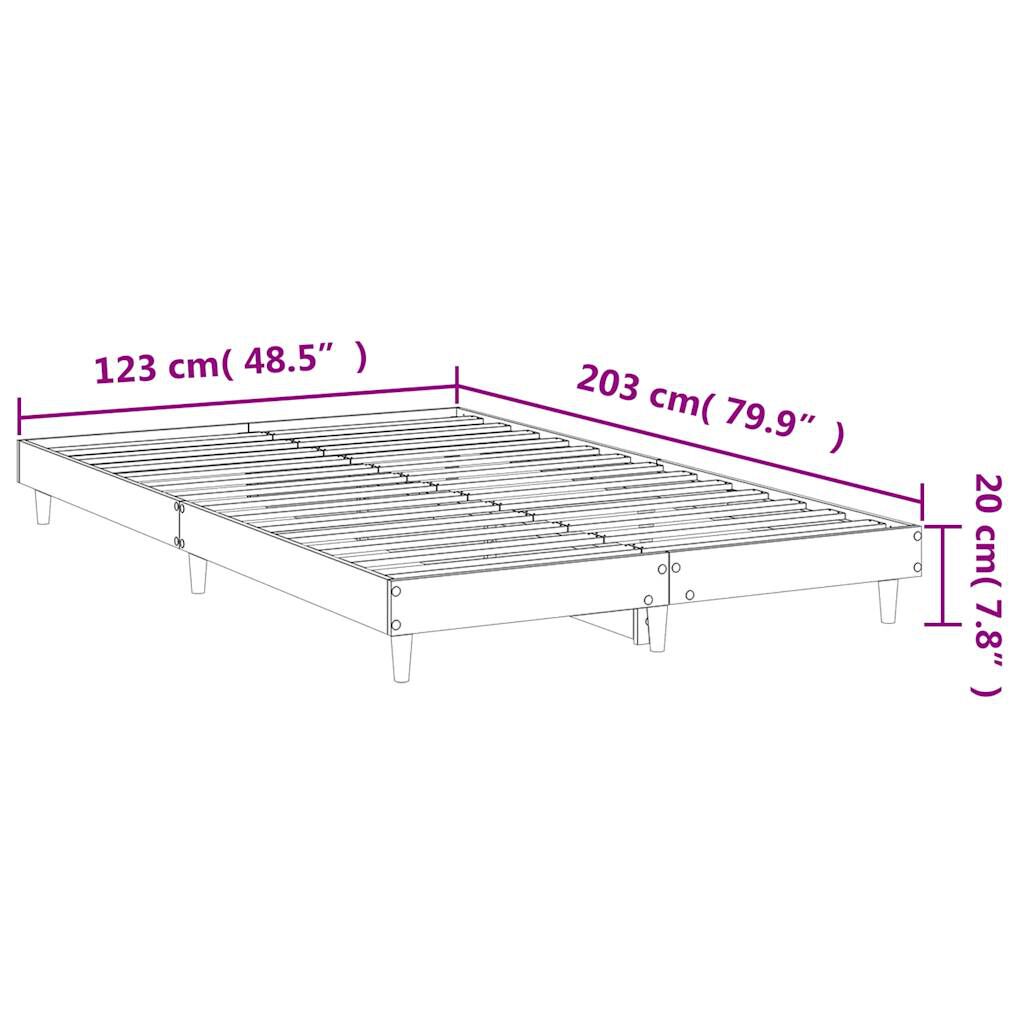 vidaXL Πλαίσιο Κρεβατιού Χωρ. Στρώμα Καφέ Δρυς 120x200εκ. Επ. Ξύλο