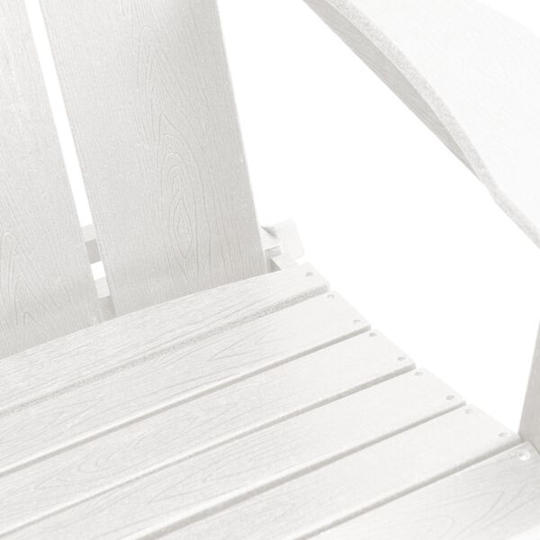 vidaXL Folding Adirondack Chair Λευκό 74.5x80.5x90 εκ. HDPE