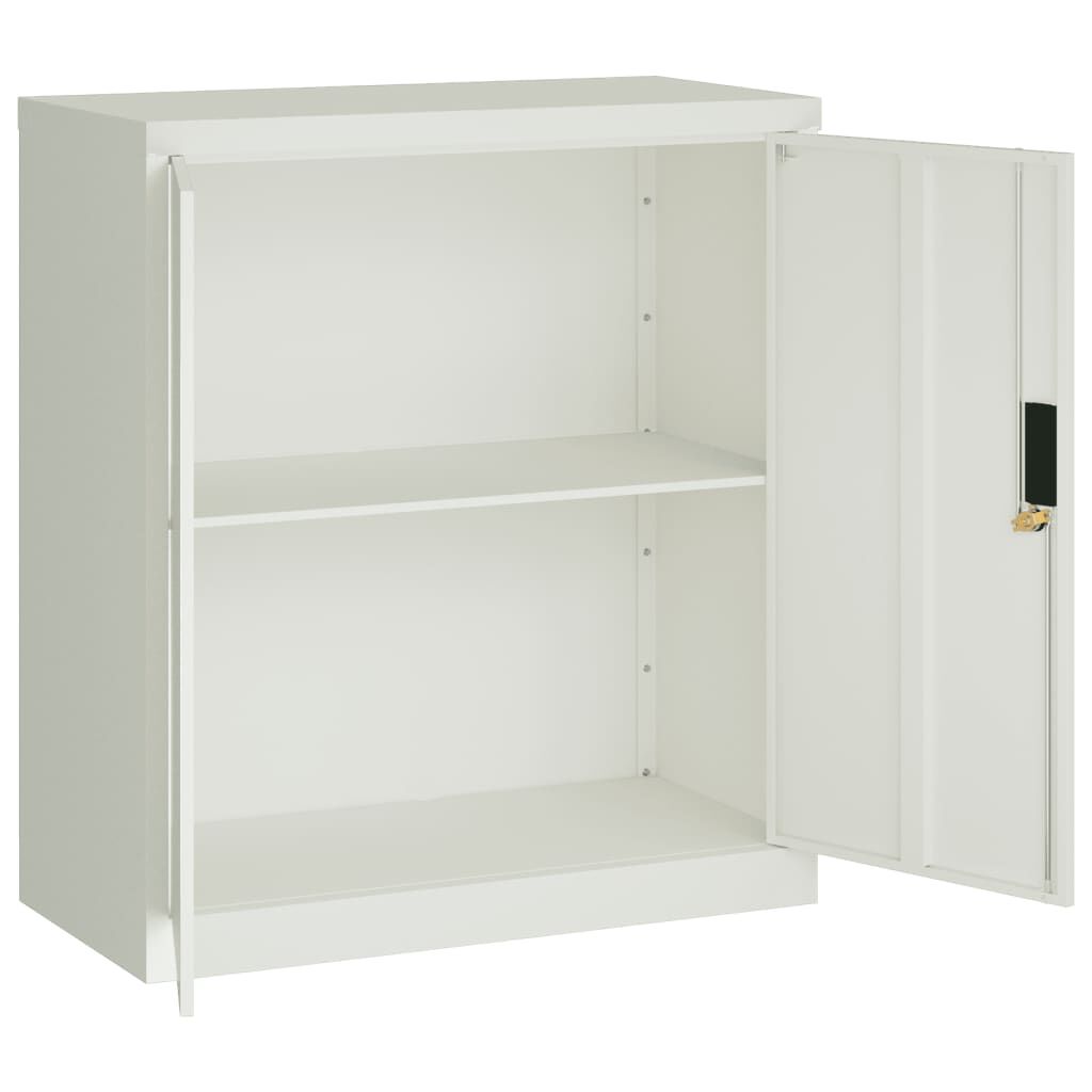 vidaXL Αρχειοθήκη Ανοιχτό Γκρι 79 x 40 x 90 εκ. από Ατσάλι