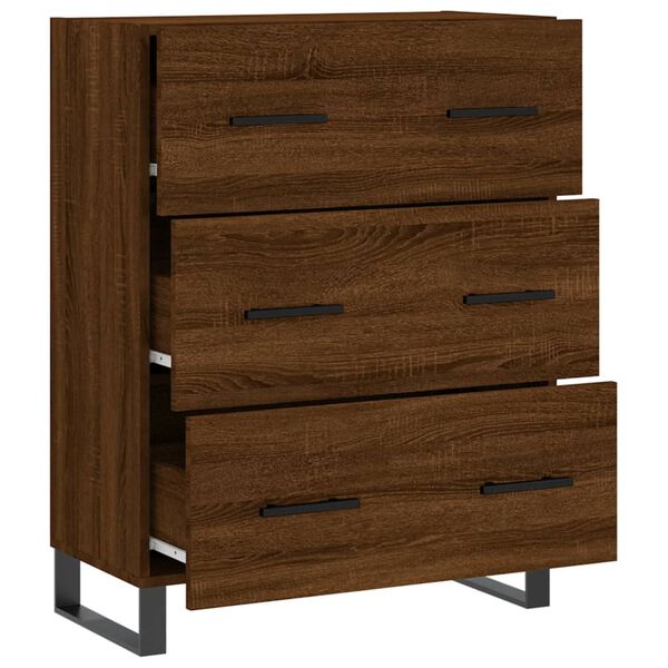 vidaXL Ντουλάπι Καφέ Δρυς 69,5 x 34 x 90 εκ. Επεξεργασμένο Ξύλο