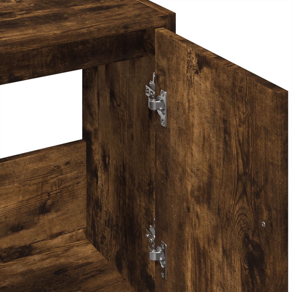 vidaXL Ντουλάπι Νιπτήρα Καπνιστή Δρυς 63x29x55 εκ. Επεξεργασμένο Ξύλο