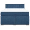 vidaXL Κρεβάτι Boxspring με Στρώμα Μπλε 140x190 εκ. Υφασμάτινο